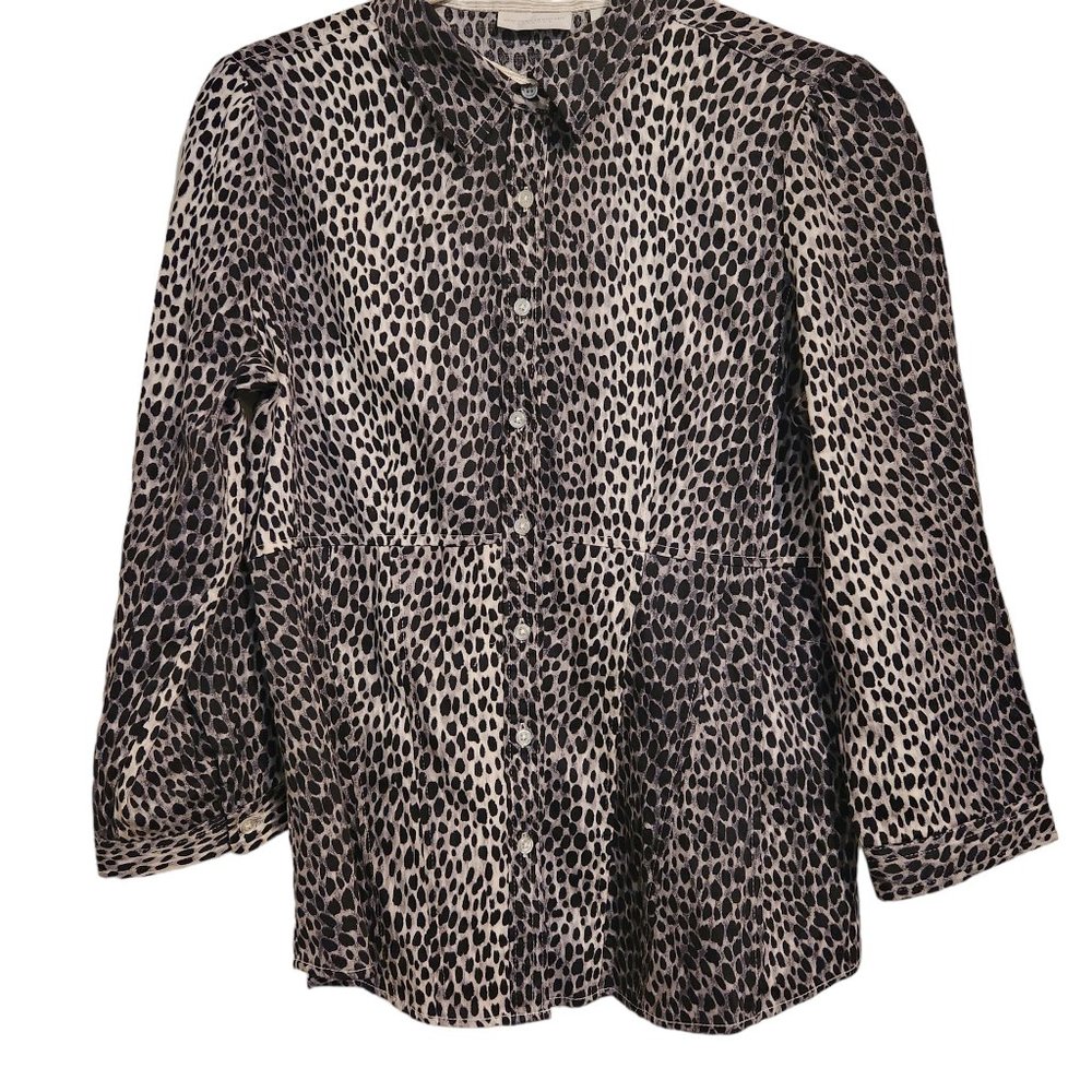 Bundle 3/$30 New York & Company Black and White Animal Print Blouse
